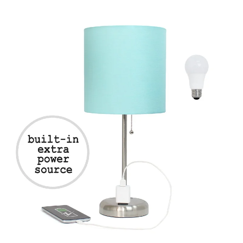Brushed Steel/Aqua Shade