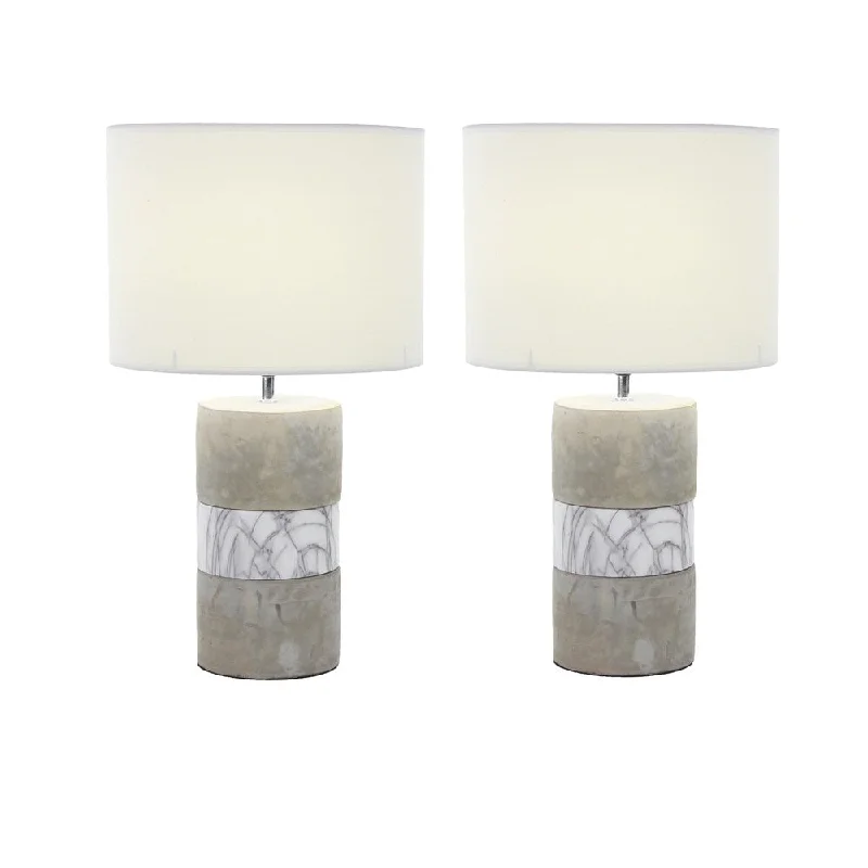 marble table lamps with a luxurious veined pattern for high end decormarble table lamps with a luxurious veined pattern for high end decorUrban Designs Elegant Concrete 24-inch Table Lamp (Set of 2)