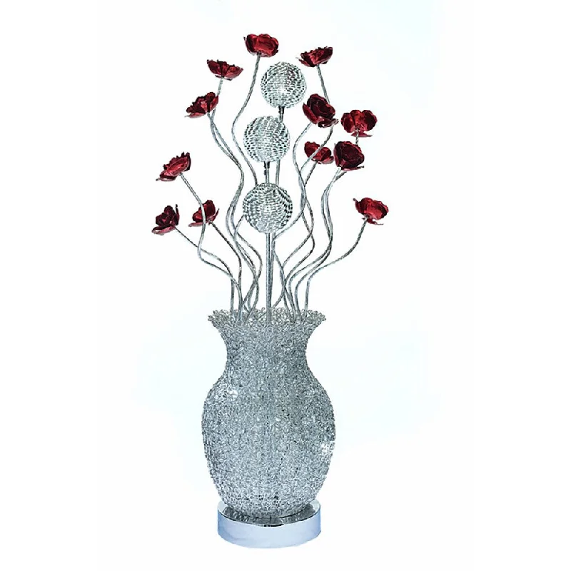 asian inspired table lamps with bamboo accents for a zen atmosphereasian inspired table lamps with bamboo accents for a zen atmosphereUrban Designs Metal Floral Art Display LED Table Lamp
